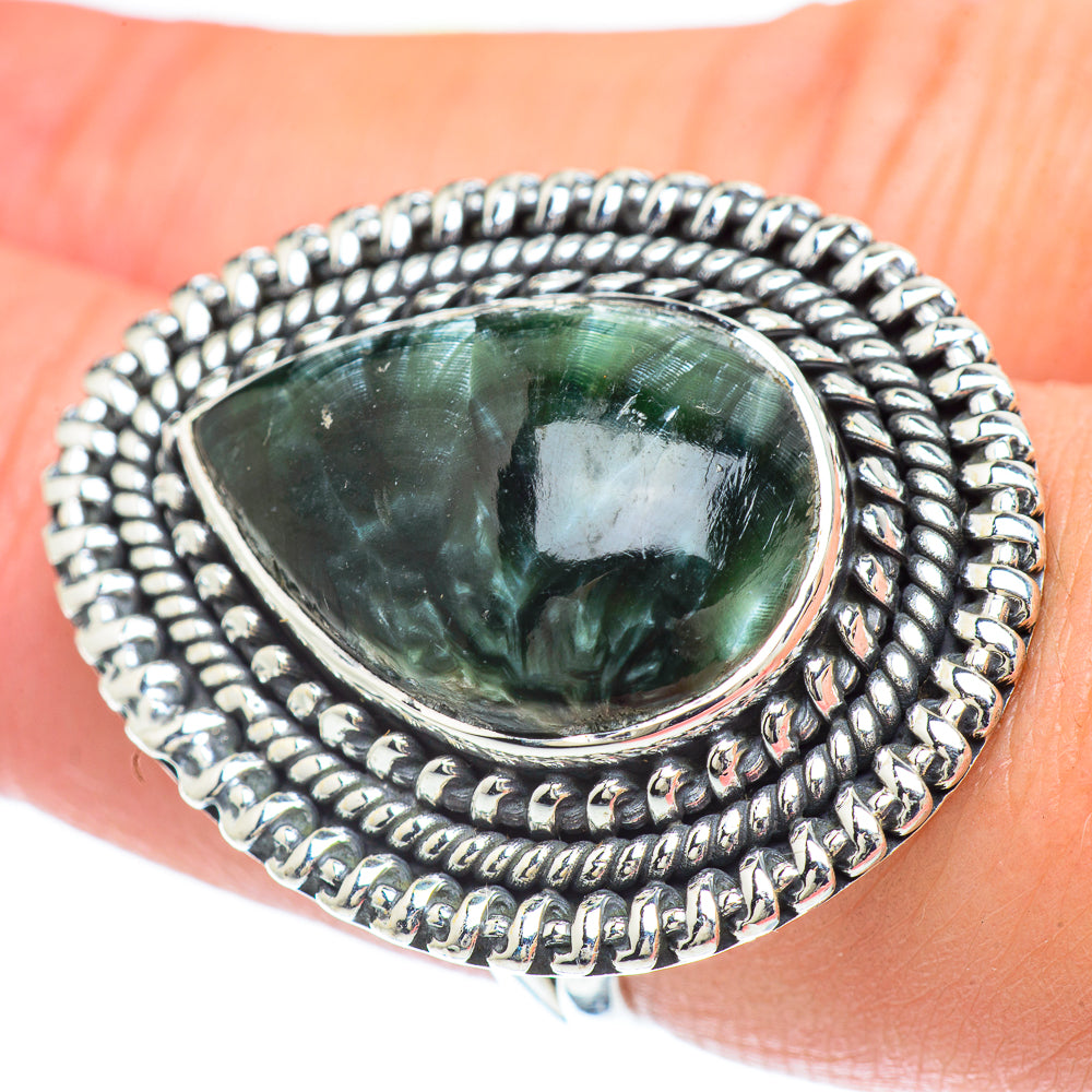 Seraphinite Rings handcrafted by Ana Silver Co - RING57404
