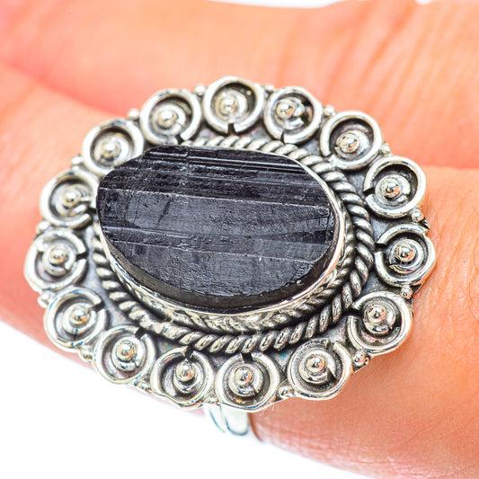 Black Tourmaline Rings handcrafted by Ana Silver Co - RING57415