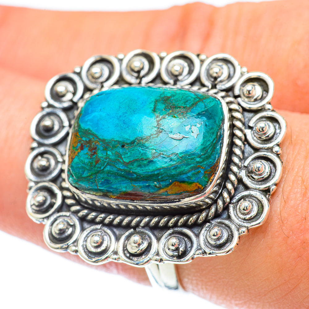 Chrysocolla Rings handcrafted by Ana Silver Co - RING57423