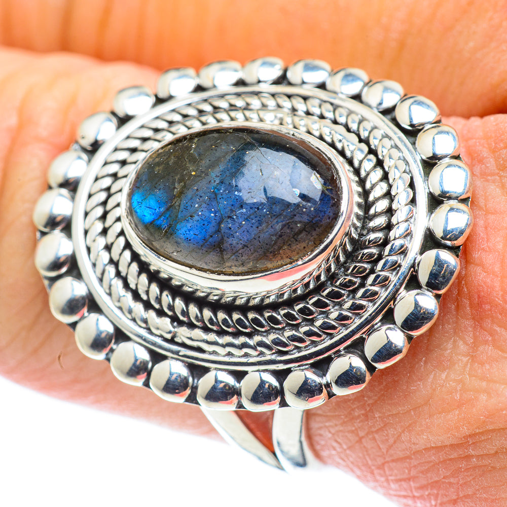 Labradorite Rings handcrafted by Ana Silver Co - RING57434