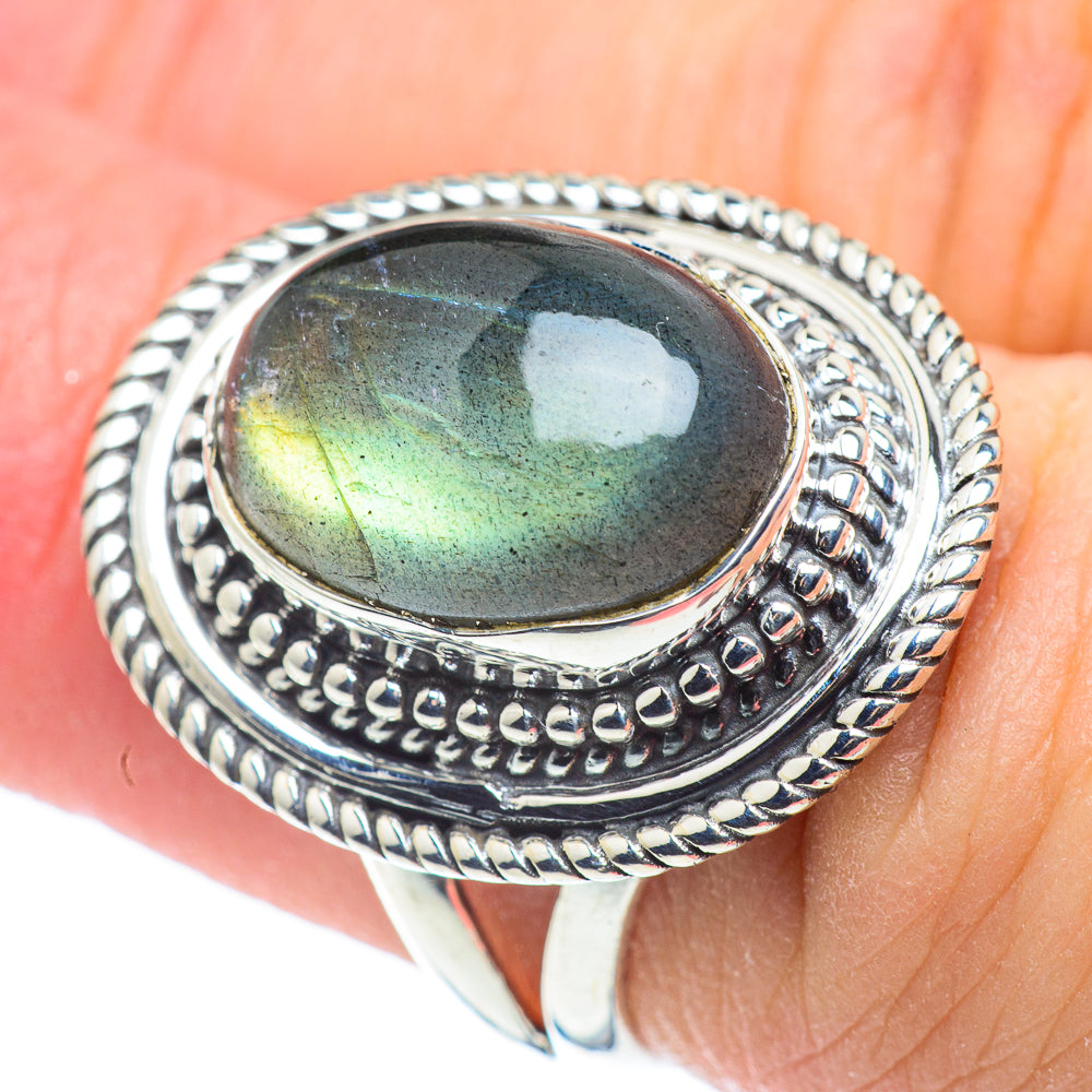 Labradorite Rings handcrafted by Ana Silver Co - RING57436
