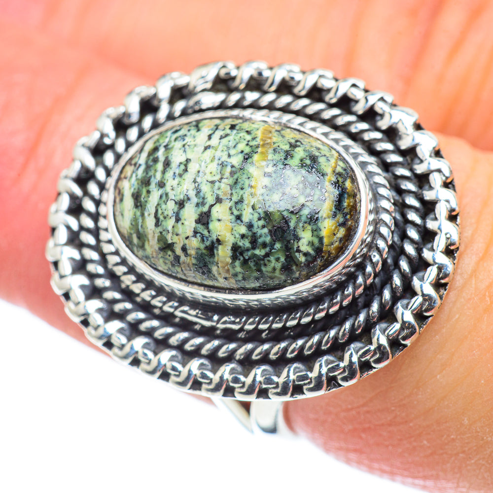 Lizard Jasper Rings handcrafted by Ana Silver Co - RING57459