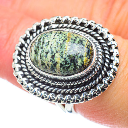 Lizard Jasper Rings handcrafted by Ana Silver Co - RING57459