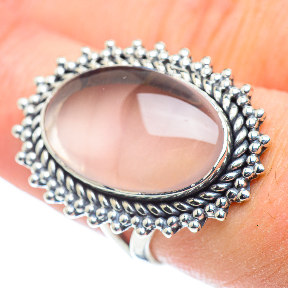Rose Quartz Rings handcrafted by Ana Silver Co - RING57490