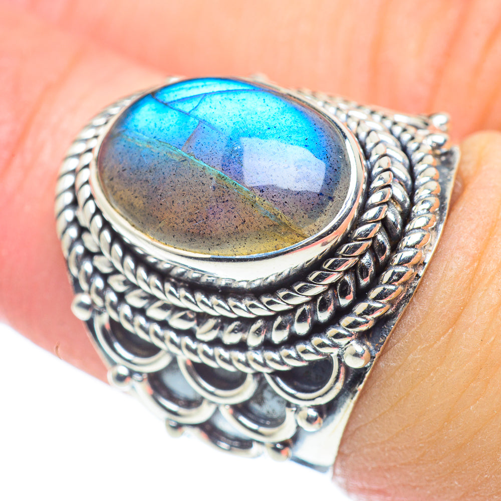 Labradorite Rings handcrafted by Ana Silver Co - RING57502