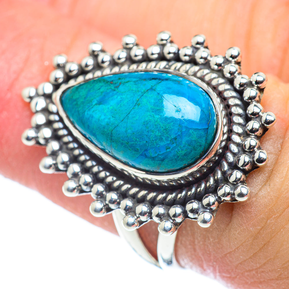 Chrysocolla Rings handcrafted by Ana Silver Co - RING57504