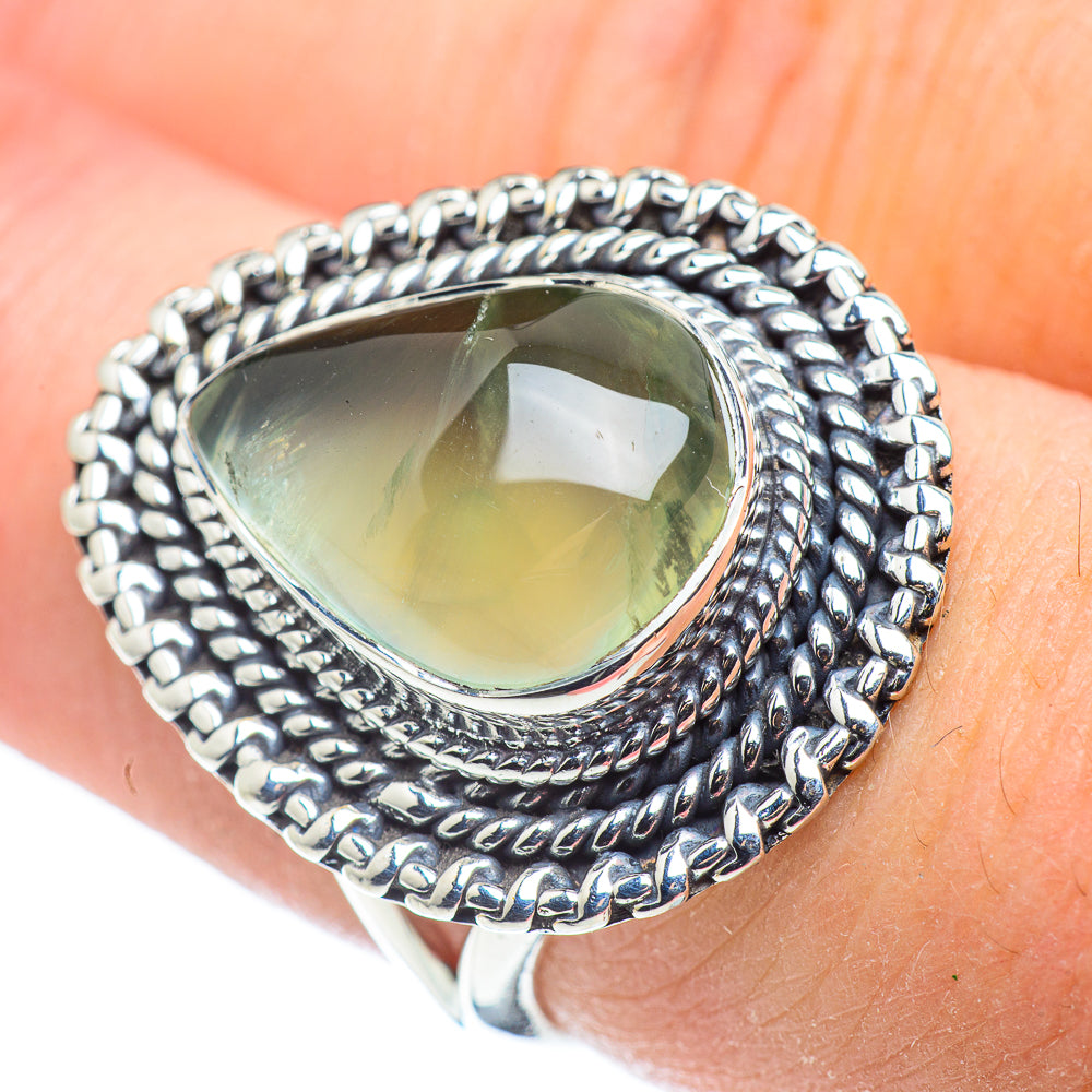 Prehnite Rings handcrafted by Ana Silver Co - RING57508