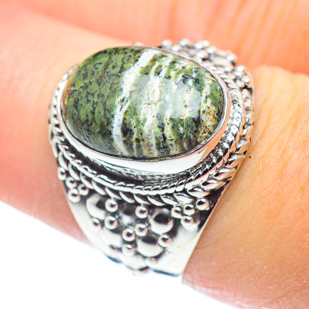Lizard Jasper Rings handcrafted by Ana Silver Co - RING57509