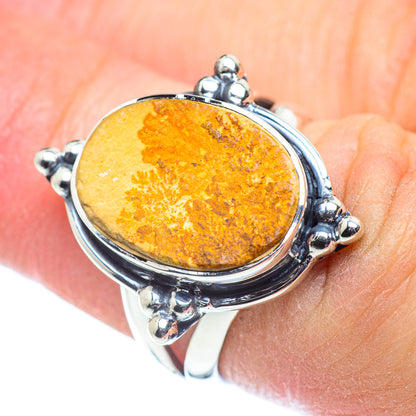 Germany Psilomelane Dendrite Rings handcrafted by Ana Silver Co - RING57512