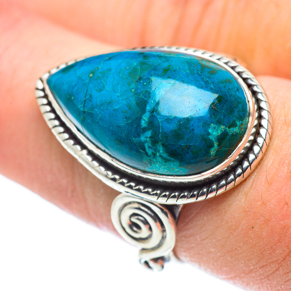 Chrysocolla Rings handcrafted by Ana Silver Co - RING57525
