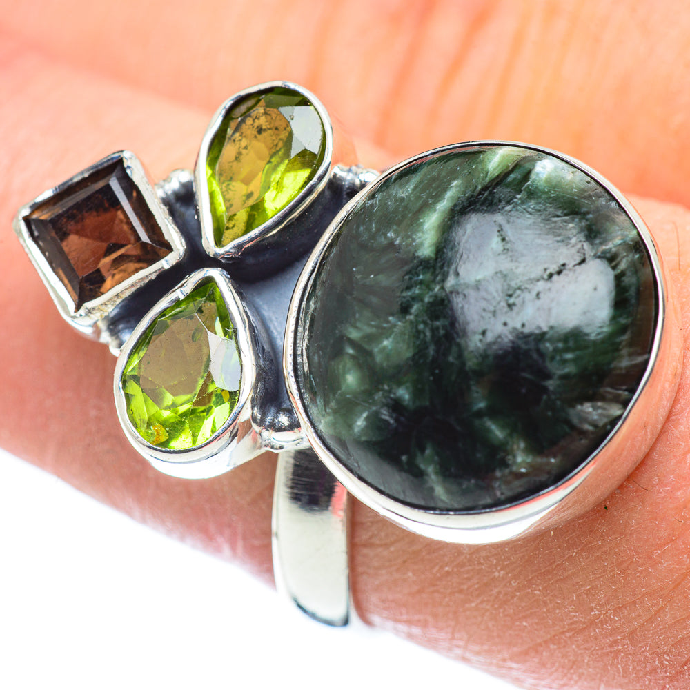 Seraphinite Rings handcrafted by Ana Silver Co - RING57529