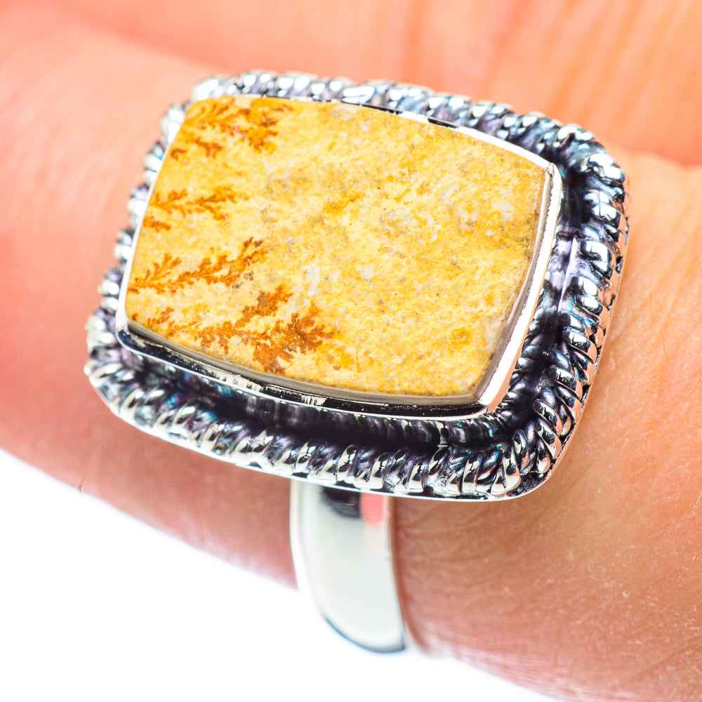 Germany Psilomelane Dendrite Rings handcrafted by Ana Silver Co - RING57531