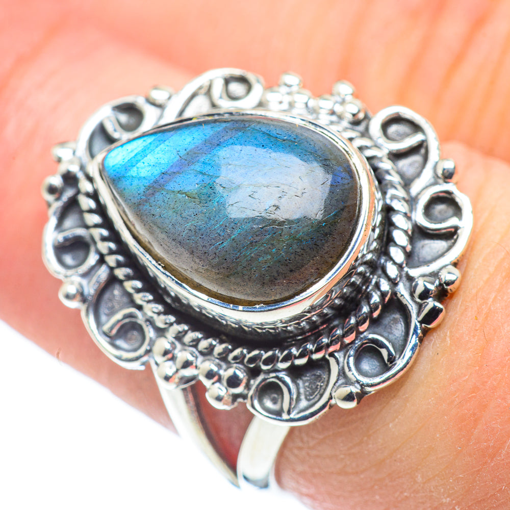 Labradorite Rings handcrafted by Ana Silver Co - RING57540