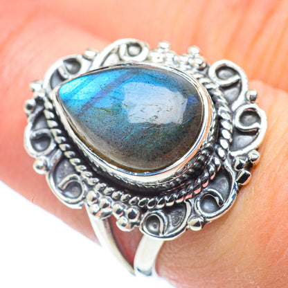 Labradorite Rings handcrafted by Ana Silver Co - RING57540