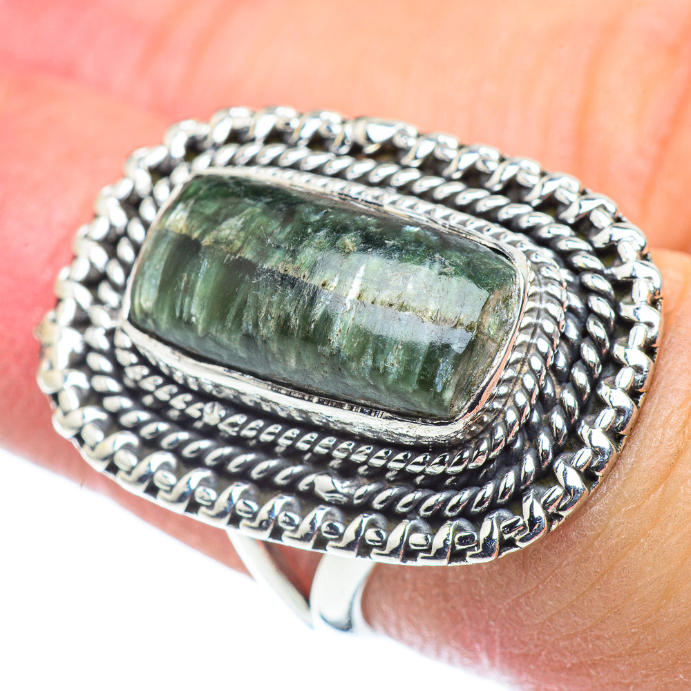 Seraphinite Rings handcrafted by Ana Silver Co - RING57544