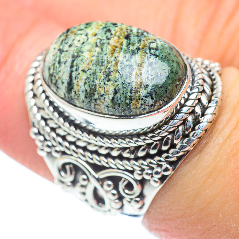 Lizard Jasper Rings handcrafted by Ana Silver Co - RING57556