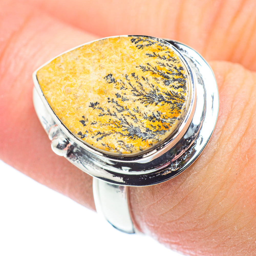 Germany Psilomelane Dendrite Rings handcrafted by Ana Silver Co - RING57559