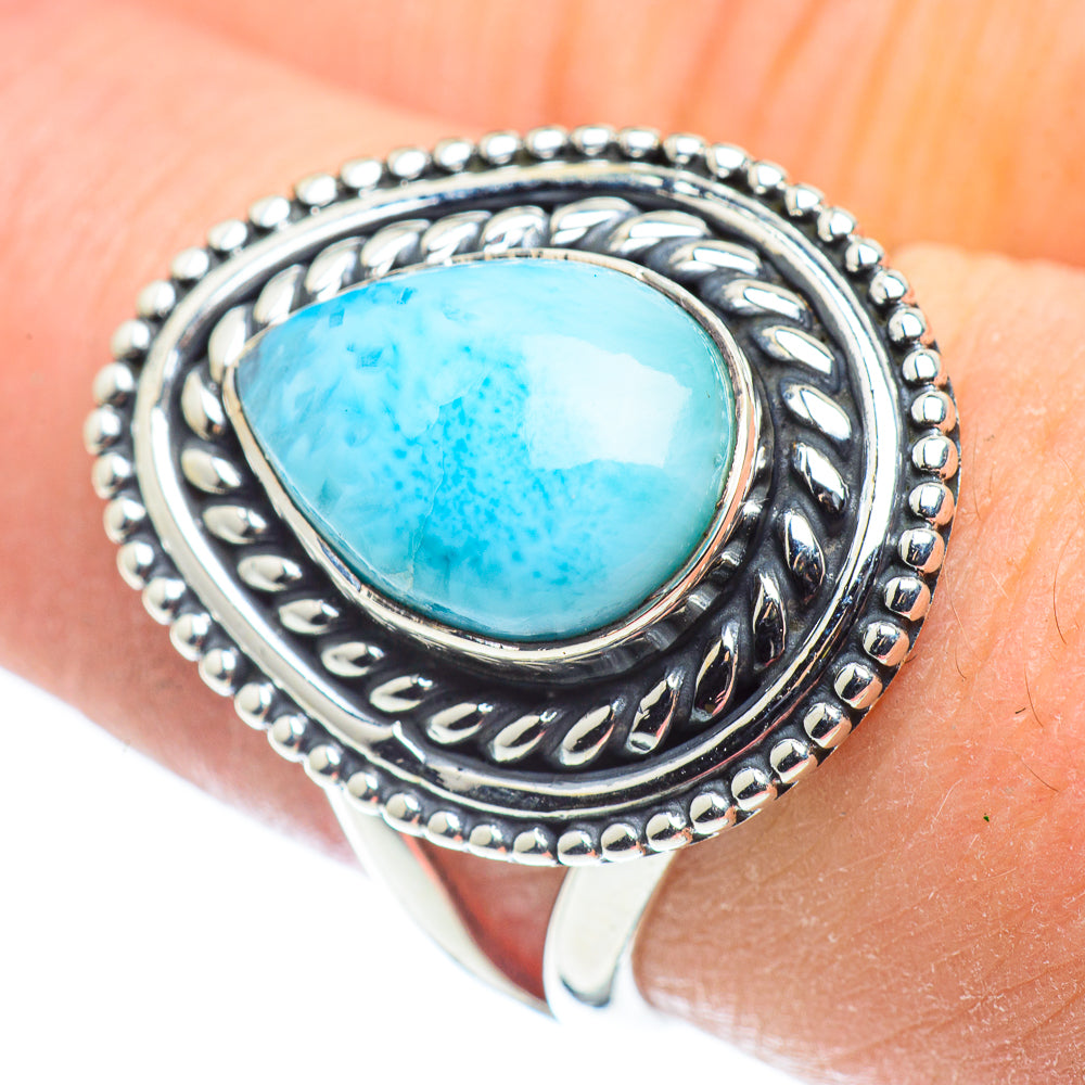 Larimar Rings handcrafted by Ana Silver Co - RING57569