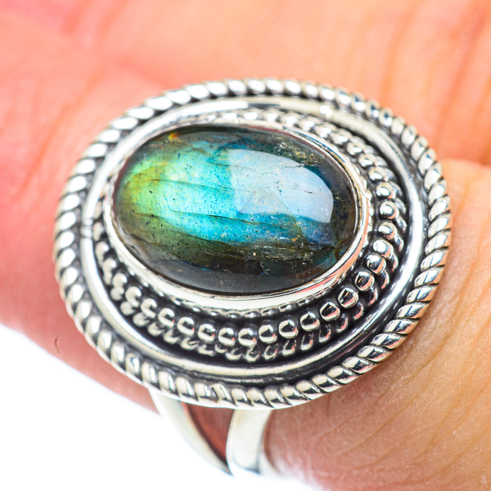 Labradorite Rings handcrafted by Ana Silver Co - RING57570