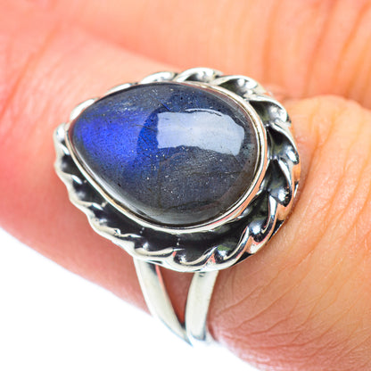 Labradorite Rings handcrafted by Ana Silver Co - RING57583