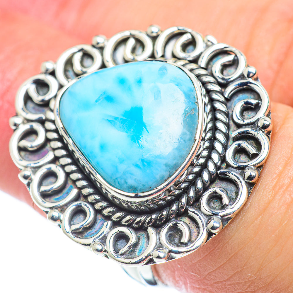 Larimar Rings handcrafted by Ana Silver Co - RING57592