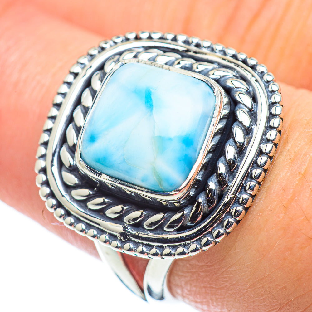 Larimar Rings handcrafted by Ana Silver Co - RING57595