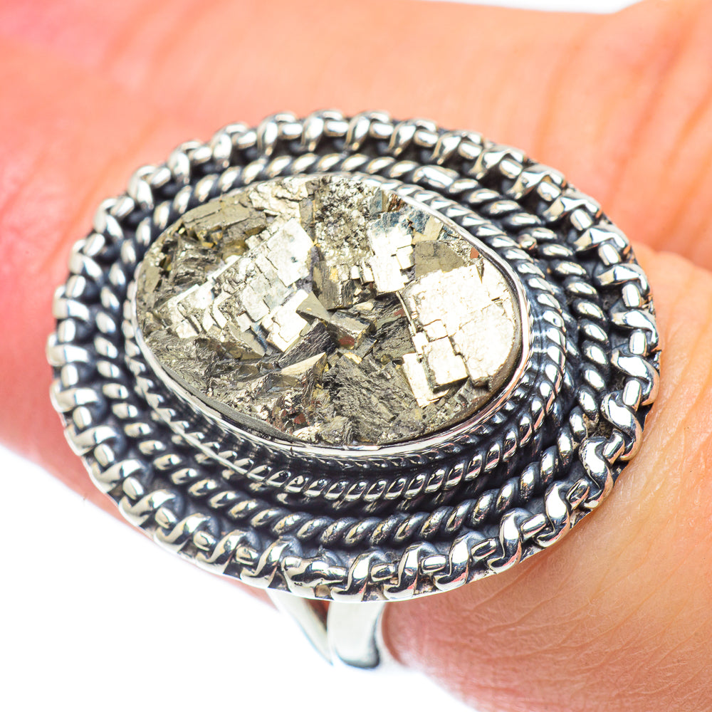 Pyrite Rings handcrafted by Ana Silver Co - RING57601