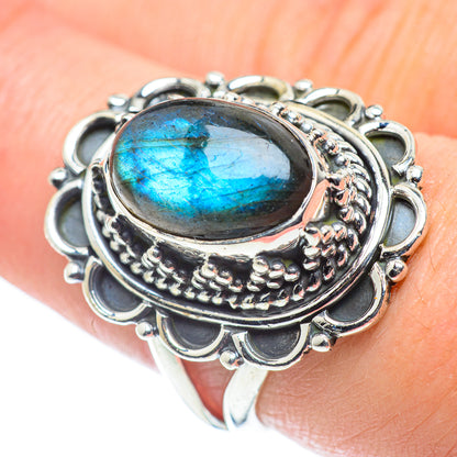 Labradorite Rings handcrafted by Ana Silver Co - RING57607