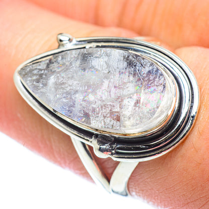 Rainbow Moonstone Rings handcrafted by Ana Silver Co - RING57617