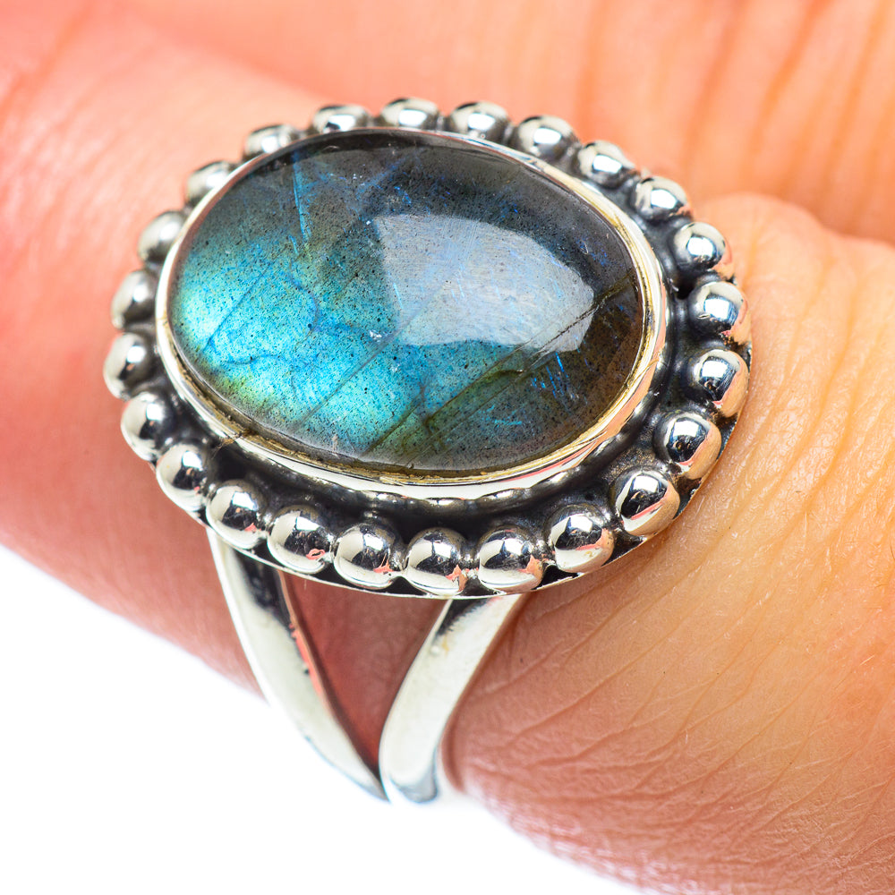 Labradorite Rings handcrafted by Ana Silver Co - RING57625