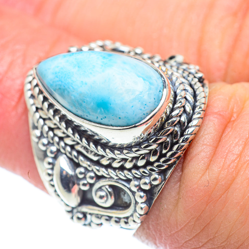 Larimar Rings handcrafted by Ana Silver Co - RING57640