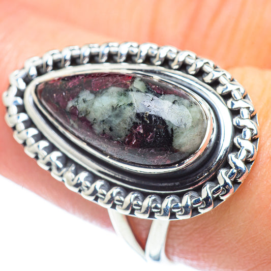 Russian Eudialyte Rings handcrafted by Ana Silver Co - RING57644