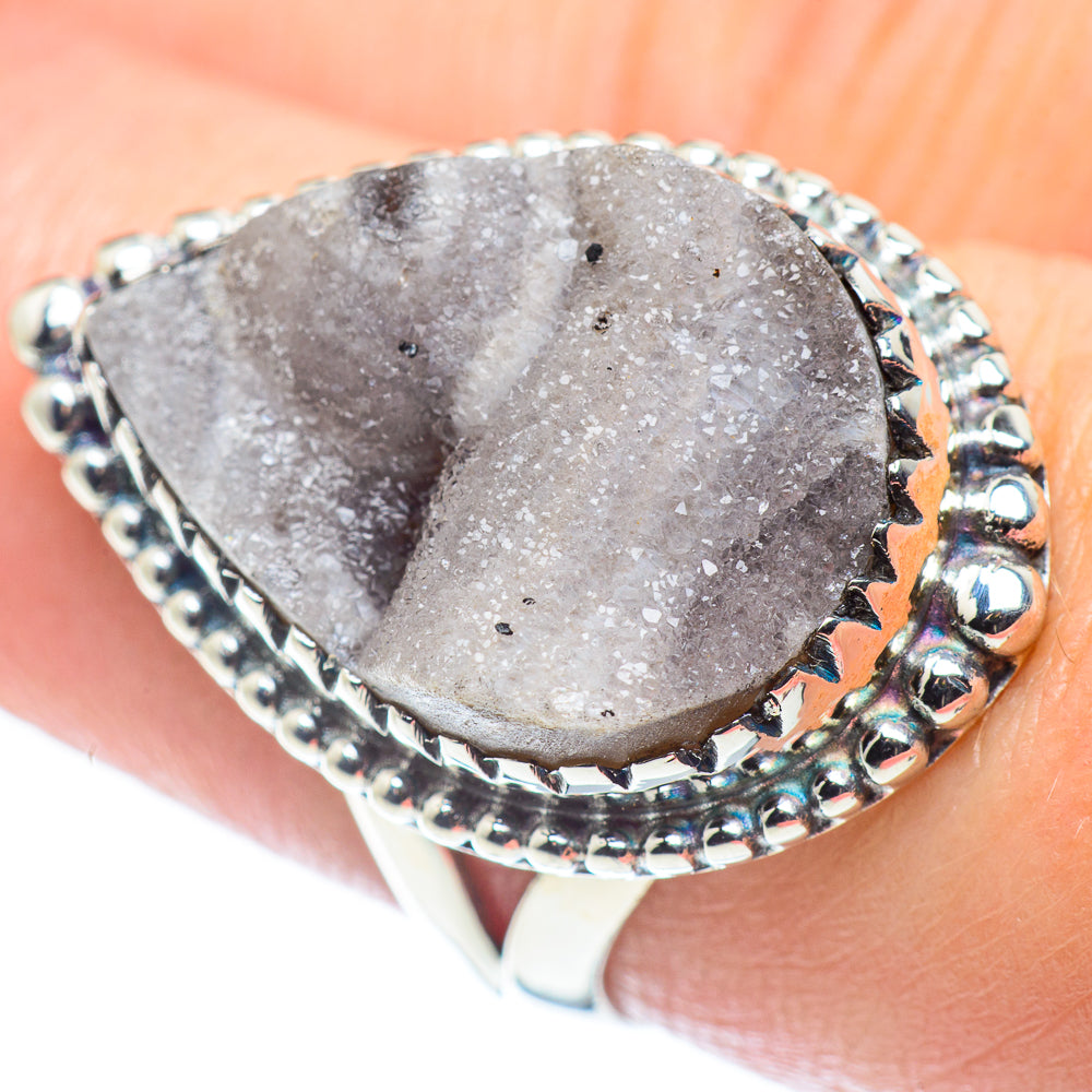 Desert Druzy Rings handcrafted by Ana Silver Co - RING57649