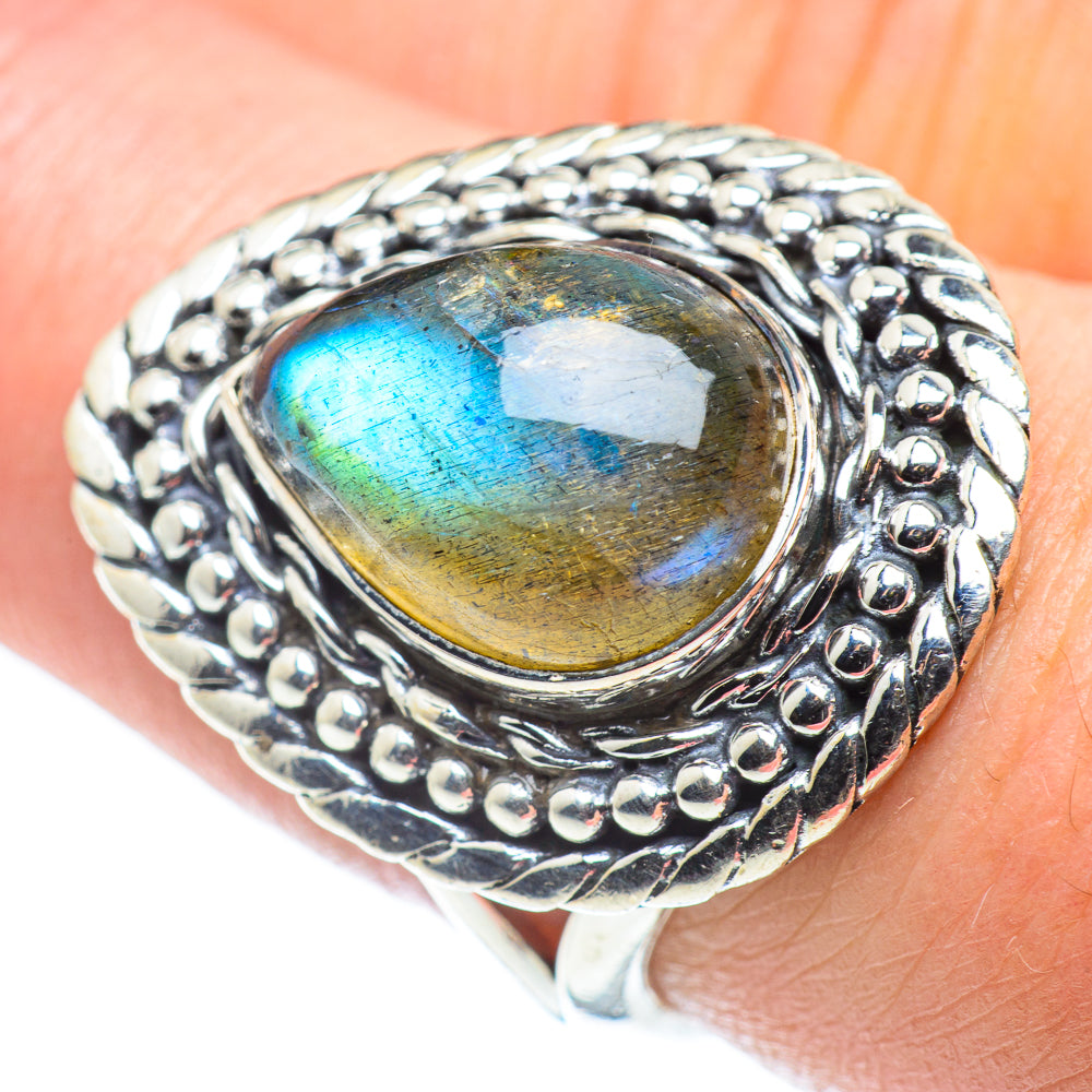 Labradorite Rings handcrafted by Ana Silver Co - RING57661