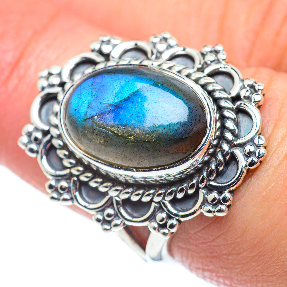 Labradorite Rings handcrafted by Ana Silver Co - RING57669