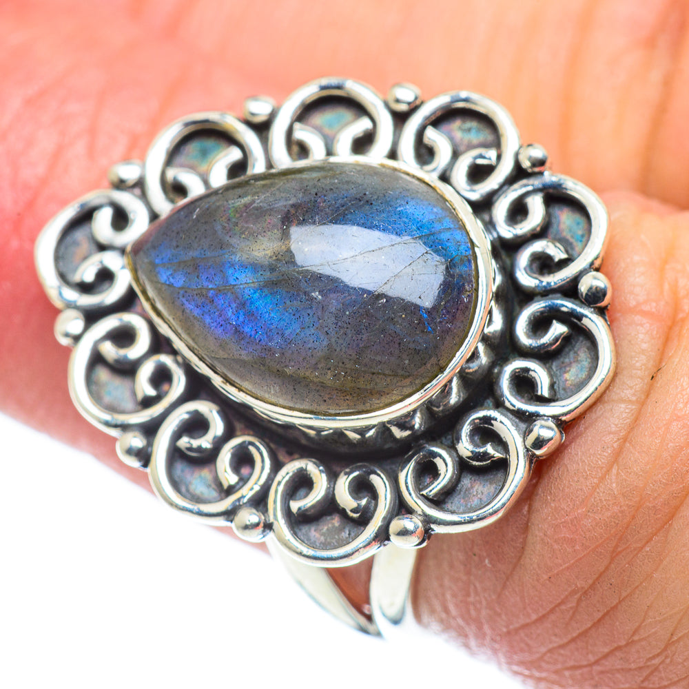 Labradorite Rings handcrafted by Ana Silver Co - RING57670