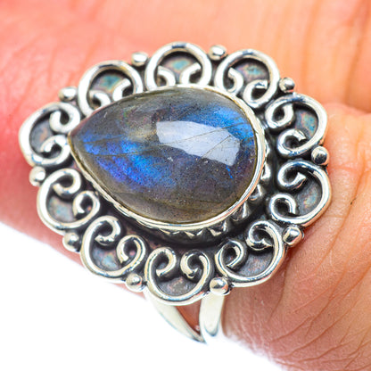 Labradorite Rings handcrafted by Ana Silver Co - RING57670