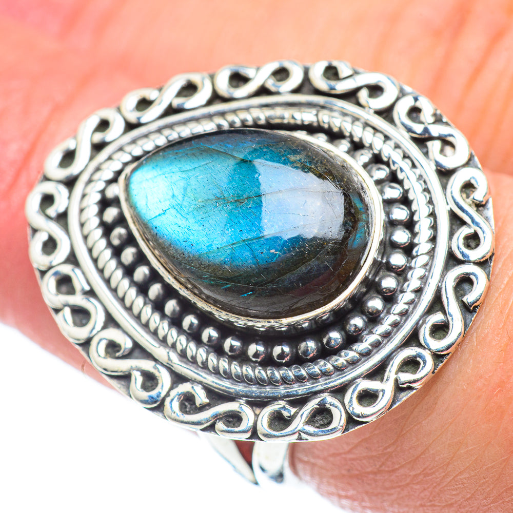 Labradorite Rings handcrafted by Ana Silver Co - RING57685