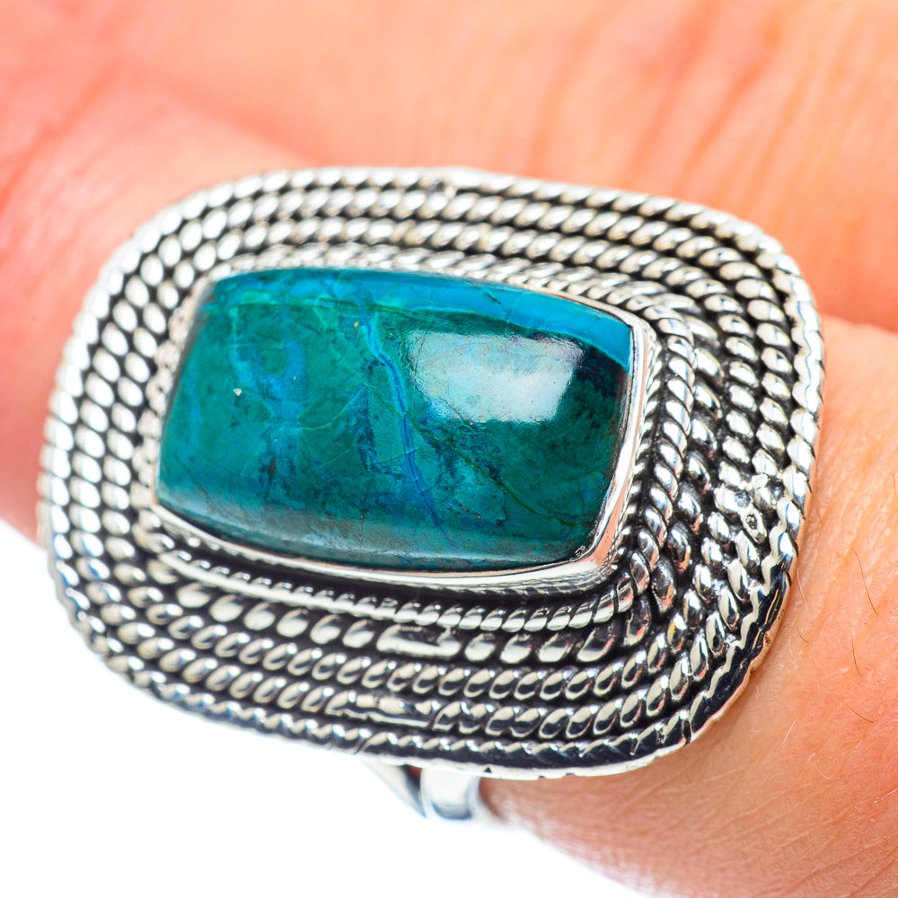 Chrysocolla Rings handcrafted by Ana Silver Co - RING57687