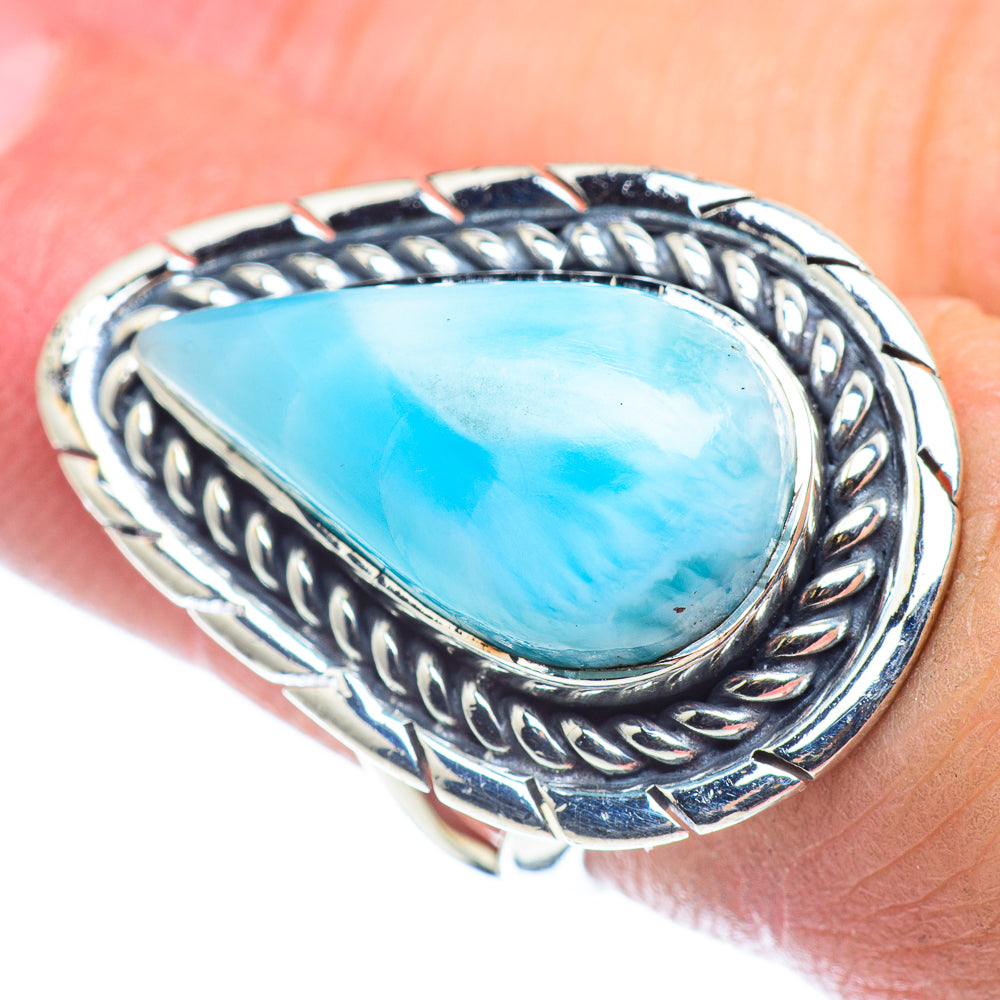 Larimar Rings handcrafted by Ana Silver Co - RING57688