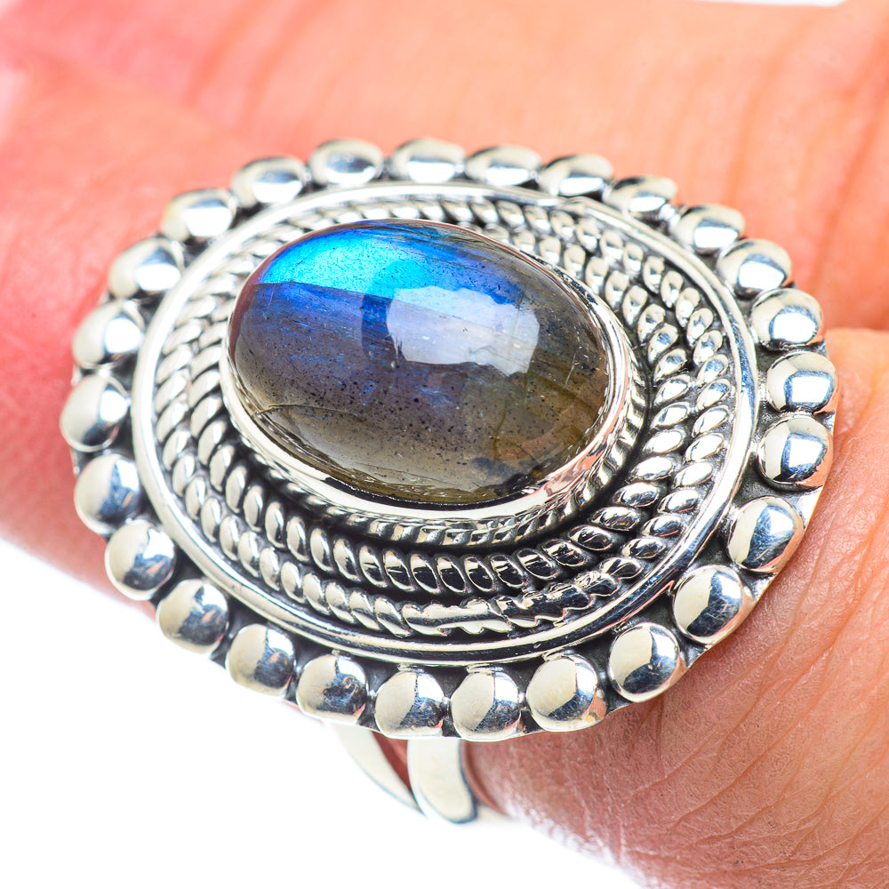 Labradorite Rings handcrafted by Ana Silver Co - RING57690