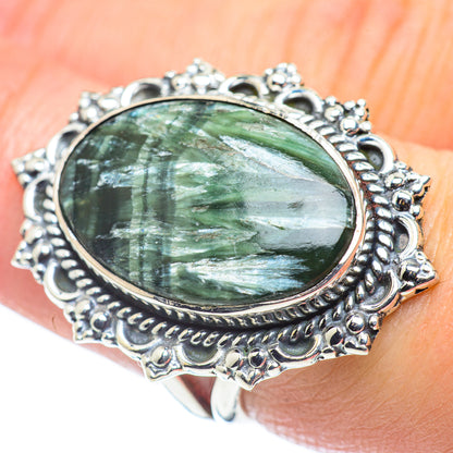 Seraphinite Rings handcrafted by Ana Silver Co - RING57691