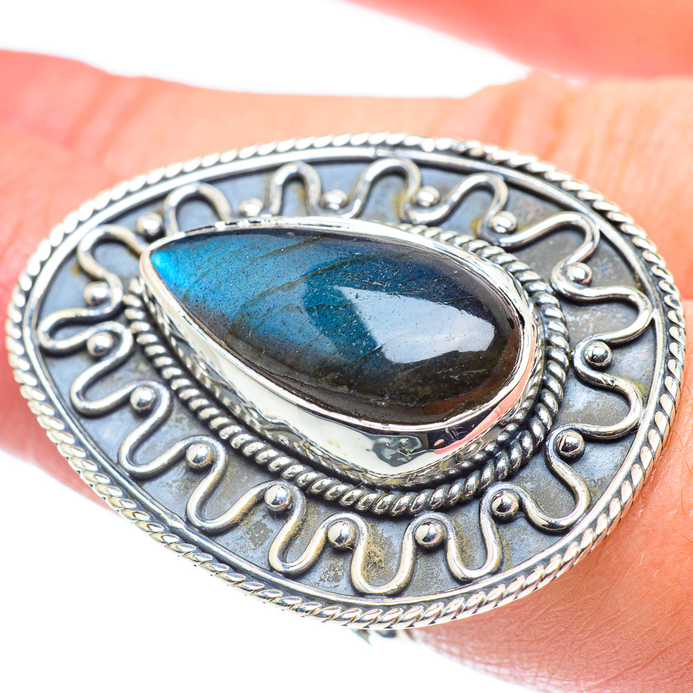 Labradorite Rings handcrafted by Ana Silver Co - RING57710