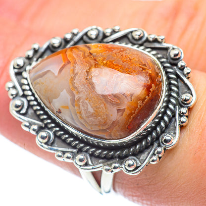 Laguna Lace Agate Rings handcrafted by Ana Silver Co - RING57717