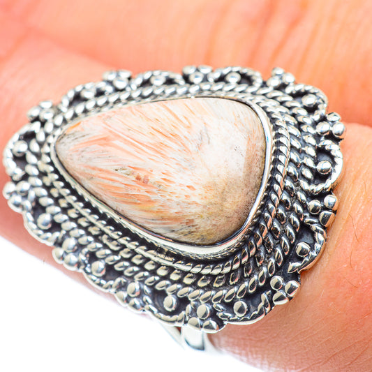 Scolecite Rings handcrafted by Ana Silver Co - RING57719