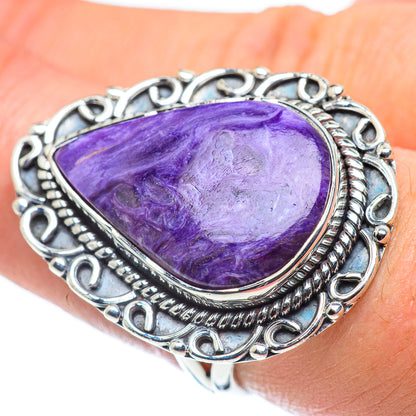 Charoite Rings handcrafted by Ana Silver Co - RING57724