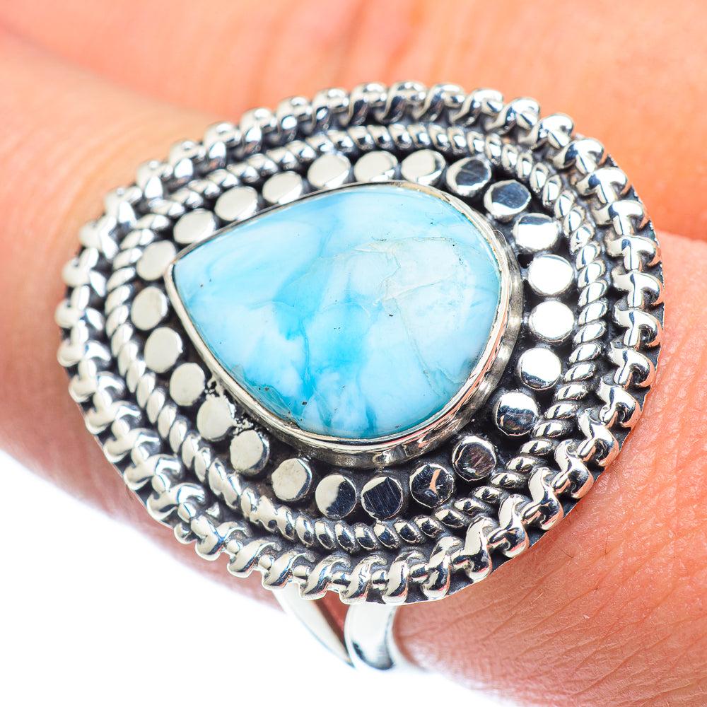 Larimar Rings handcrafted by Ana Silver Co - RING57730