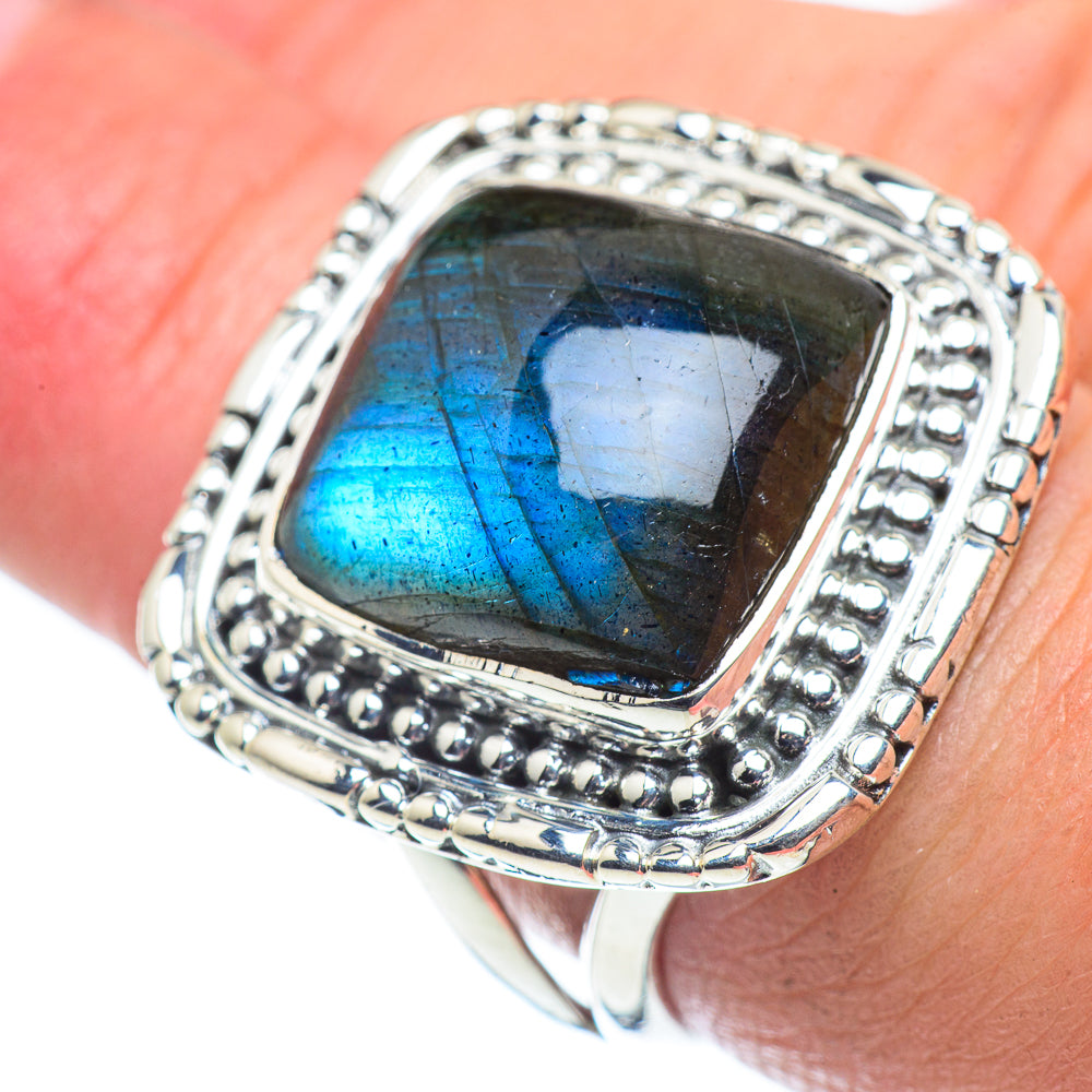 Labradorite Rings handcrafted by Ana Silver Co - RING57731