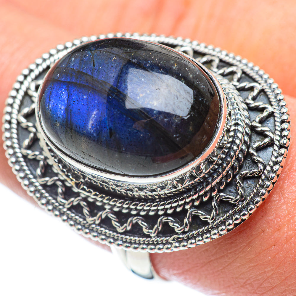 Labradorite Rings handcrafted by Ana Silver Co - RING57732