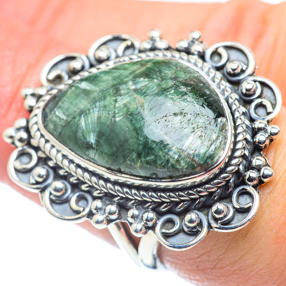 Seraphinite Rings handcrafted by Ana Silver Co - RING57733